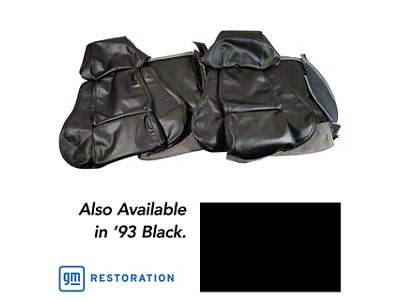 Driver Series Leather/Vinyl Standard Seat Upholstery Kit; Black (1993 Corvette C4)