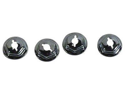 Emblem Speednut Kit; 4-Pieces (69-73 Corvette C3)