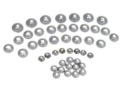 Emblem Speednut Kit; 45-Pieces (1968 Corvette C3)