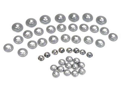 CA Emblem Speednut Kit; 45-Pieces (1968 Corvette C3)