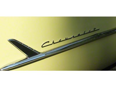 1953-1955 Corvette Emblems. Chevrolet Side Script
