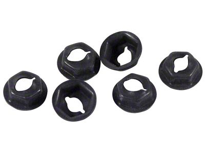 1966-1967 Corvette Exhaust Bezel Mount Nuts. 6 Piece Set