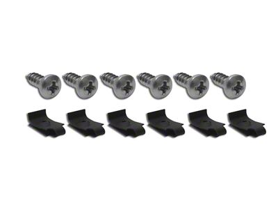 1963-1965 Corvette Exhaust Bezel Mount Screws and Nuts. 12 Piece Set