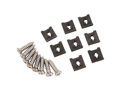 1968-1969 Corvette Exhaust Bezel Screws and J Nuts. 16 Piece Set