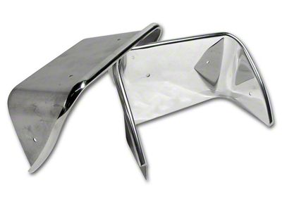 Exhaust Bezels; Polished (70-73 Corvette C3)