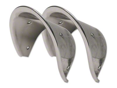 1968-1969 Corvette Exhaust Bezels. Stainless Steel