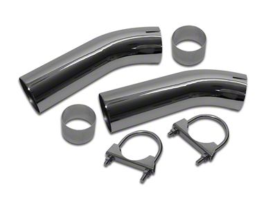 1974-1982 Corvette Exhaust Extensions. Curved Non-Flared Stainless Steel