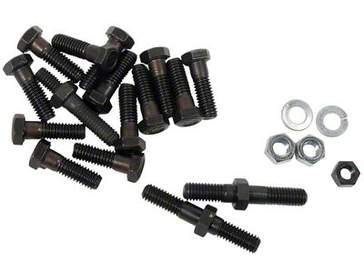 1966-1974 Corvette Exhaust Manifold Bolt Set. Big Block with Power Steering and AC