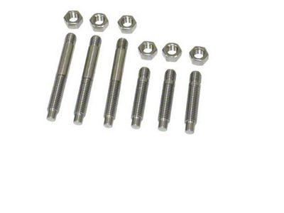 1957-1978 Corvette Exhaust Manifold Studs. with Nuts - Stainless Steel 12pc