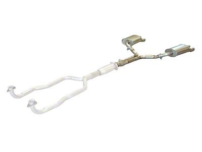 1984 Corvette Exhaust System - Cat Back with Rear Y-Pipe with Crossover and Reproduction Mufflers
