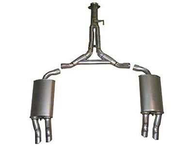 1986-1990 Corvette Exhaust System - Cat Back with Rear Y-Pipe with Crossover and Reproduction Mufflers
