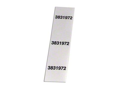 F40/F41/Z06 Standard Suspension Front Sway Bar Tag (63-67 Corvette C2)