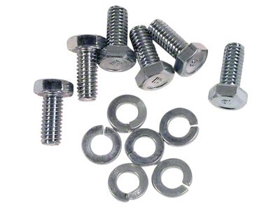 1963-1965 Corvette Fan Shroud Bolt and Washer Set. WB Headmark 6 Piece