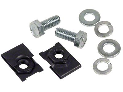 1966-1967 Corvette Fan Shroud Extension Bolt and Nut Kit. with Air Conditioning 8 Piece