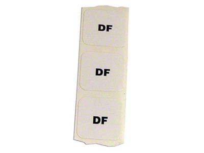 Fan Shroud Instruction Label (66-67 427 V8 Corvette C2 w/o A/C)