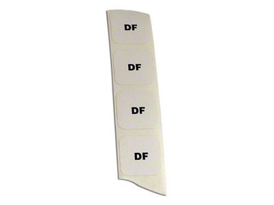 Fan Shroud Instruction Label (66-67 427 V8 Corvette C2 w/ A/C)