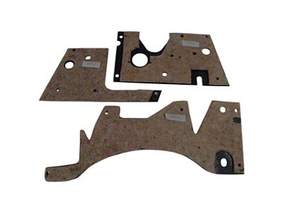 1958-1961 Corvette Firewall Insulation Set. 3pc