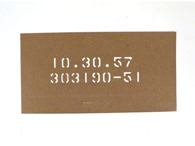 1956-1972 Corvette Frame Stencil
