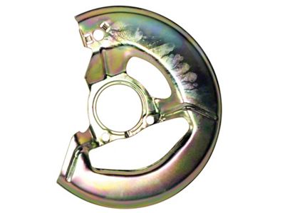 1976-1982 Corvette Front Brake Splash Shield. Gold Passenger Side