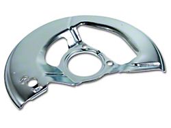CA Front Brake Splash Shield. Silver Passenger Side (65-76 Corvette C2 & C3)