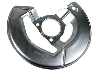 1965-1976 Corvette Front Brake Splash Shield. Silver Passenger Side - Reproduction