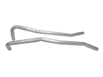 1956 Corvette Front Exhaust Pipes - Manifold To Mid-Pipe with 2 Bolt Weld On Flanges