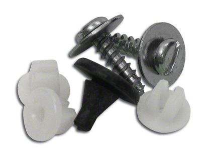 1963-1965 Corvette Front License Plate Screw, Nut and Bumper Set