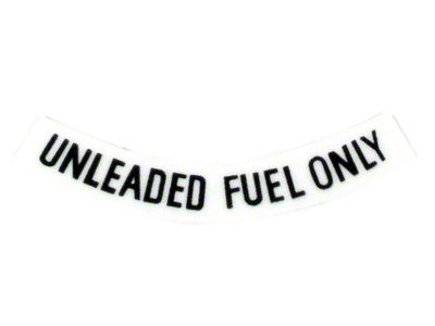 Fuel Warning Decal; Black (75-77 Corvette C3)