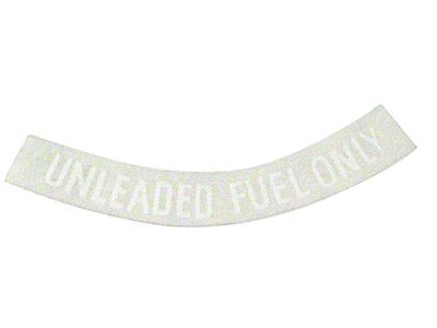 Fuel Warning Decal; White (75-77 Corvette C3)
