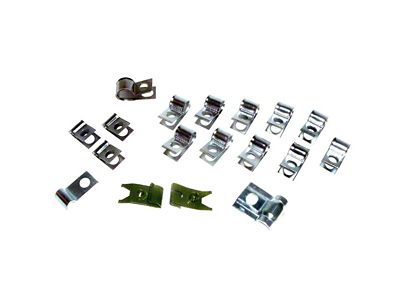 1965-1966 Corvette Gas and Brake Line Clamp Sets - 1/4in Front to Rear Line