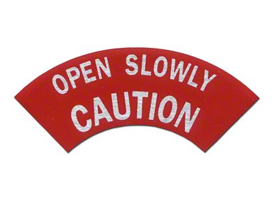 1970-1974 Corvette Gas Cap Caution Plate