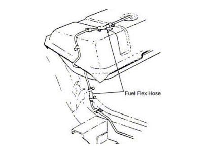 1961-1962 Corvette Gas Line. Tank Top Line
