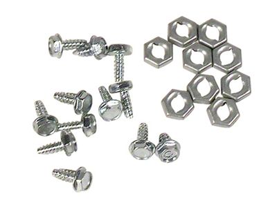 1963-1967 Corvette Gauge Cluster Rear Case Screws. 12 Piece Set