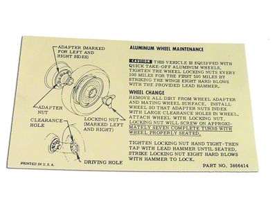 Glove Box Knock-Off Wheel Instructions (64-66 Corvette C2)