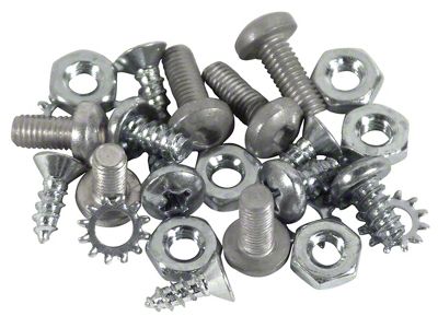 Auto Accessories of America 1956-1962 Corvette Glove Box Molding Clip Screws. 24 Piece