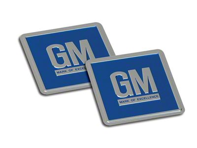 GM Mark Of Excellence - On Door - Metal Decals (1967 Corvette C2)