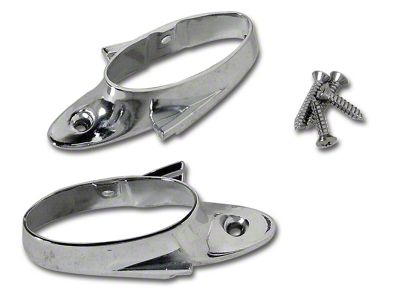 1958-1962 Corvette Grab Bar End Caps. Chrome