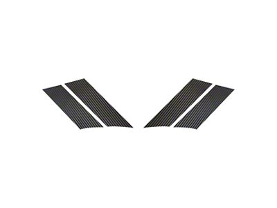 Grand Sport Fender Stripes; Black Carbon Fiber; Driver and Passenger Side (84-96 Corvette C4)