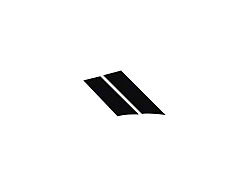 Grand Sport Fender Stripes; Gloss Black; Driver Side (84-96 Corvette C4)