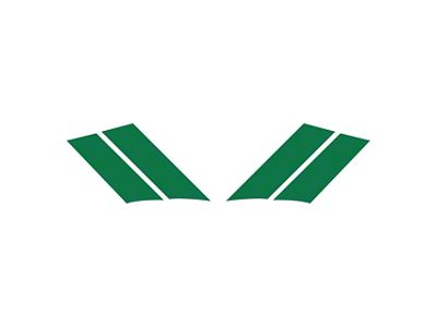 Grand Sport Fender Stripes; Gloss Green; Driver and Passenger Side (84-96 Corvette C4)