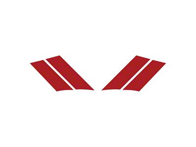 Grand Sport Fender Stripes; Gloss Red; Driver and Passenger Side (84-96 Corvette C4)