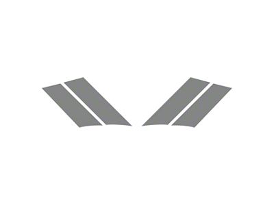Grand Sport Fender Stripes; Matte Gray; Driver and Passenger Side (84-96 Corvette C4)