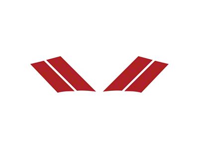 Grand Sport Fender Stripes; Matte Red; Driver and Passenger Side (84-96 Corvette C4)