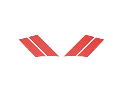 Grand Sport Fender Stripes; Red Gloss Carbon Fiber; Driver and Passenger Side (84-96 Corvette C4)