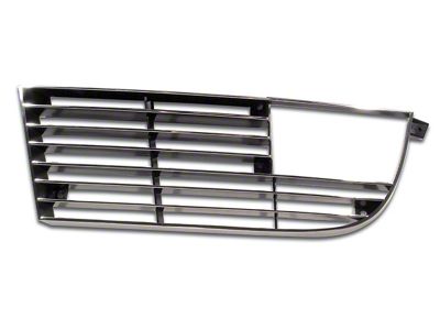 1973 Corvette Grille with Mounting Screw Set - Black with Chrome Edge - Left Side