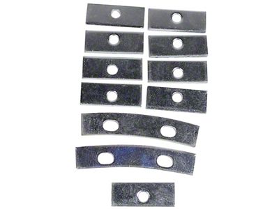 1953-1957 Corvette Grille Oval Mount Retainer Plates. 11 Piece