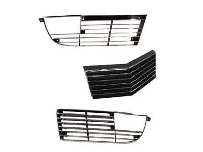 1973 Corvette Grilles with 12pc Mounting Screw Set - All Pieces
