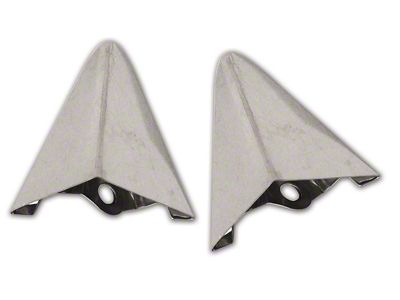 1968-1975 Corvette Hardtop Rear Tips. Stainless Steel