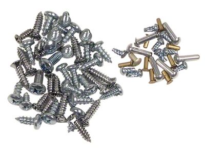 1956-1962 Corvette Hardtop Rebuild Hardware Set. 66pc
