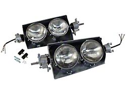 Auto Accessories of America Headlight Assemblies without Bezels (63-67 Corvette C2)